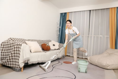 家政保洁清洁服务女性人物摄影图 摄影